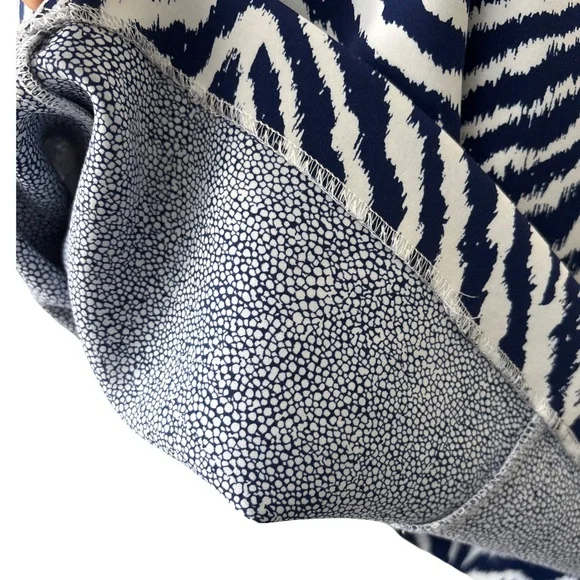 McLaughlin Womens Delaney Dress Montego Blue Tiger Animal Print Slvlss Sheath M - Picture 14 of 16